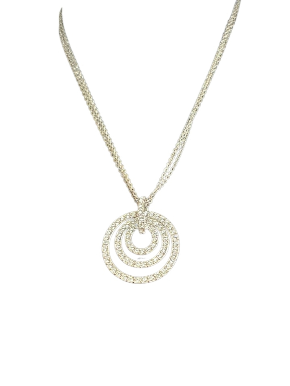 Nolan Miller Glamour Collection Crystal Triple Strand Eternity Circle Necklace